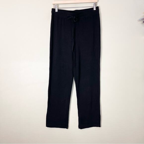 Soft Surroundings Settle In Lounge Woman’s Sweatpants Straight Leg Size M Black - Picture 1 of 7